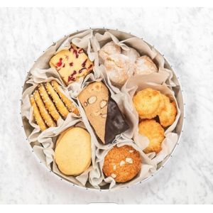 340g Biscuit Tin Container Offset Printing Large Empty Cookie Tins