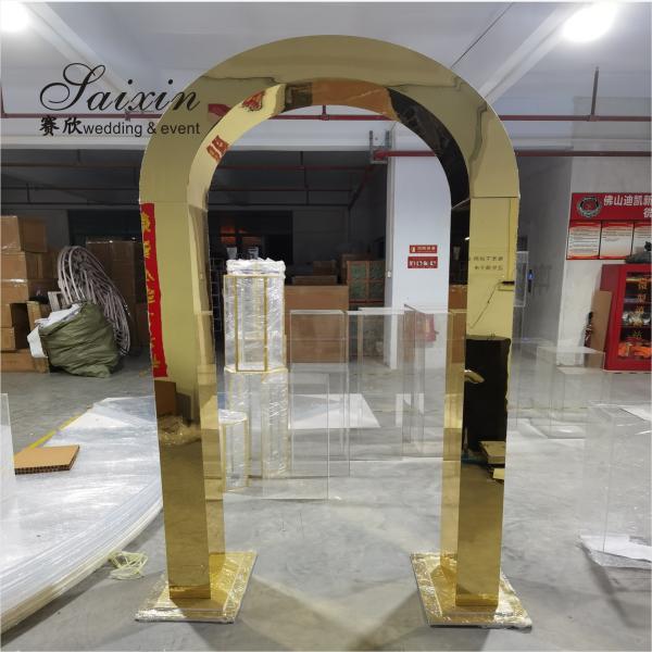 Hot sale new design 3 pcs set white acrylic backdrop for wedding stage decoration