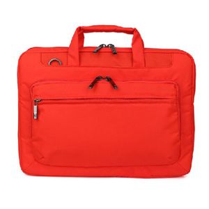 Portable 17 Inch Padded Laptop Bag Plain Color Outside Pockets For Accessories
