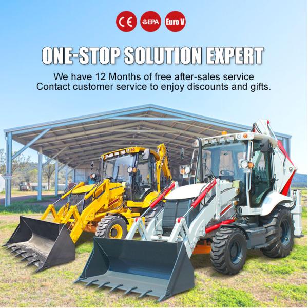 FREE SHIPPING 4x4 Mini Farm Backhoe Tractor Loader Epa Engine Wheel Loader EURO5 Towable Diesel Backhoe Loader