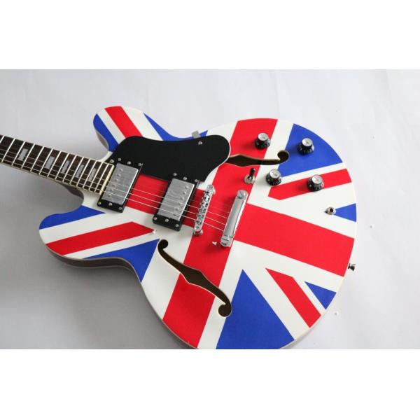 Buy Custom shop ES335 union jack design electric guitar Free shipping at wholesale prices