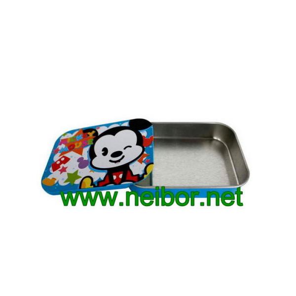 Buy rectangular shape candy tin box with sliding lid at wholesale prices