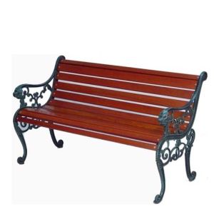Anti Corrosion Bamboo Park Bench Easy Cleaning Antique Style With Long Using