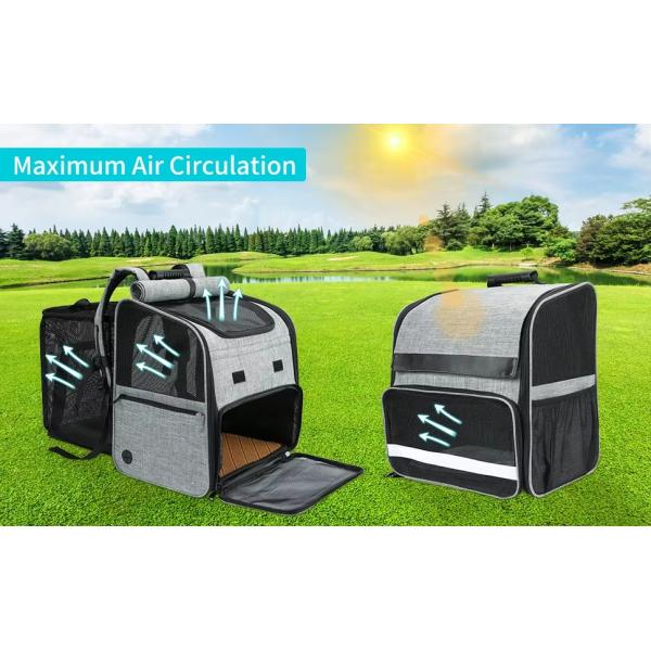 Airline Approved Pet Carrier Backpacks Expandable Pet Travel Carrier Backpack Customized