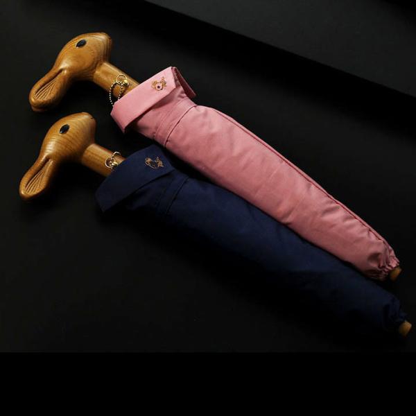 Buy Black Walnut Wood Handle Umbrella Women Carved Umbrella Waterproof at wholesale prices