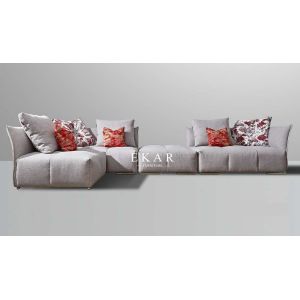 Living Room Furniture L Shaped Fabric Modern Sectional Sofa Set