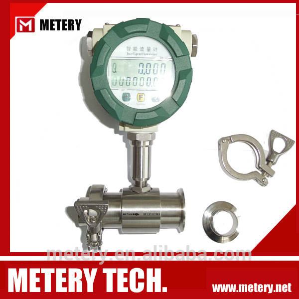 Quality Sanitary food grade turbine flow meter sensor MT100TB for sale