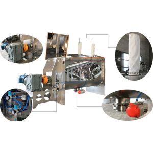 Animal Feed Horizontal 4 kW Powder Mixing Machine