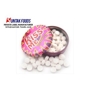 Click Clack Tin Box Candy Sugar Free , Breath Mints Tablet White Color