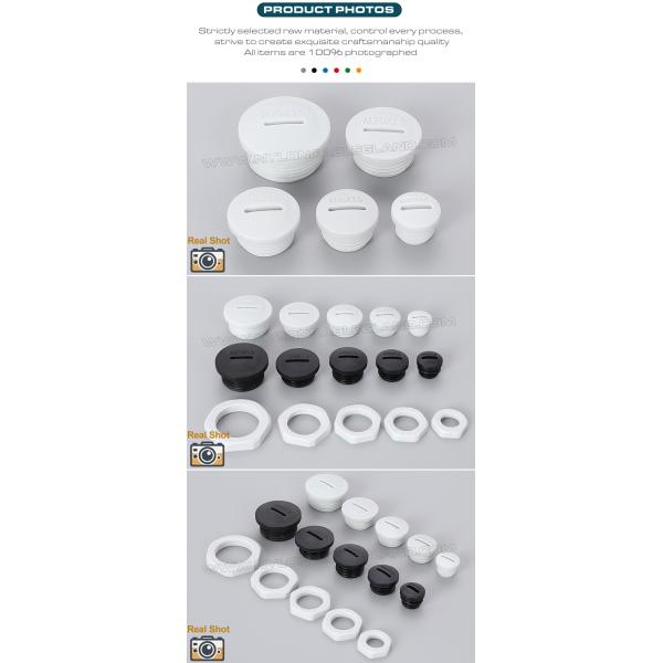 Blind Plugs Plastic PG Type Gray or Black IP54/IP68, Round Blanking Plugs (Stopping Plugs) Nylon PG7~PG48 Thread for Sealing Holes
