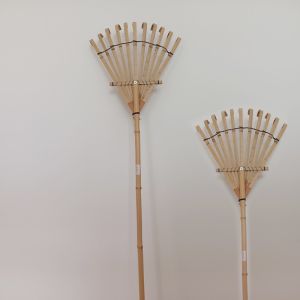 Natural Bamboo Rake Handmade Garden Rakes Harrow Support Customized