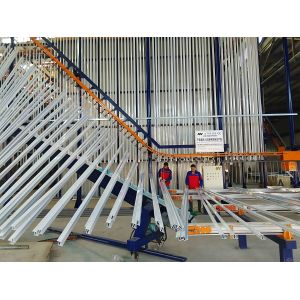 Quality Low Cost Save Space Vertical Powder Coating LineSurface Treatment Equipment Of Aluminium Profiles for sale