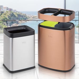 Hotel Celevator Oncealed Open Top square Sanitatio Stainless Steel Ashtray Trash