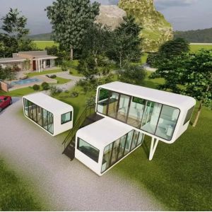 China Modular Apple House Double Floor Size of 5.8*2.2m with Balcony and Staircase on sale