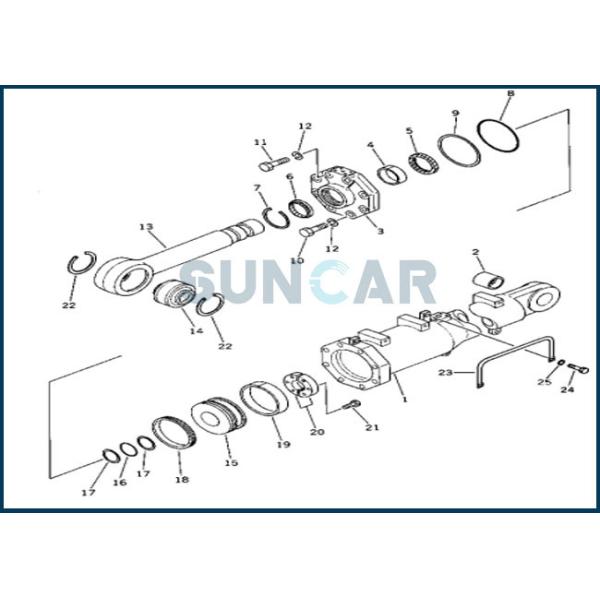 707-99-74400 7079974400 Blade Tilt Cylinder Seal Kit Fits KOMATSU D375A-2