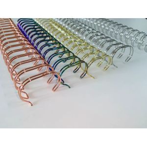 Steel Electroplated 6.4mm Wire Spiral Binding Coils Double O Line Binding