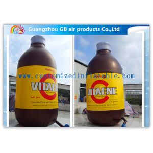 Giant Bottle Outdoor Inflatable Advertising Signs Strong PVC Tarpaulin