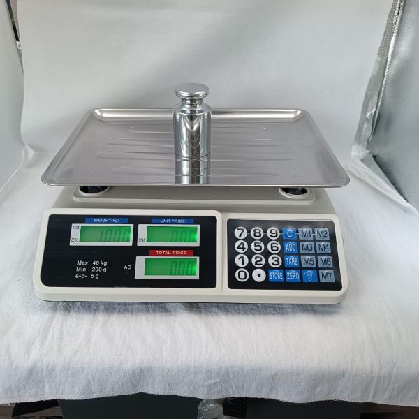 Accurate 40kg price calculation Fruit Weight Electronic counter counting commercial weight scale