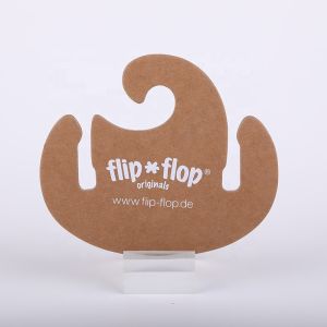 2.5mm Thickness Flip Flop Paper Hanger Cardboard Hanger Custom Logo Low MOQ