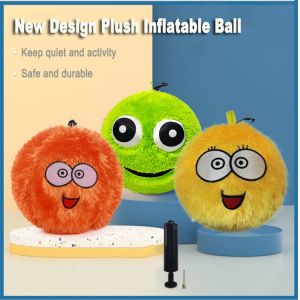 Unisex Plastic Inflatable Fuzzy Ball with Funny Face Age Range 2 to 4 Years