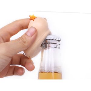 China Cool Innovative Funny Breast Beer Bottle Opener Sexy Women Men Gift Key Ring on sale