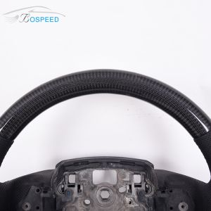 Black Carbon Fiber Land Rover Steering Wheel Alcantara Matte Black