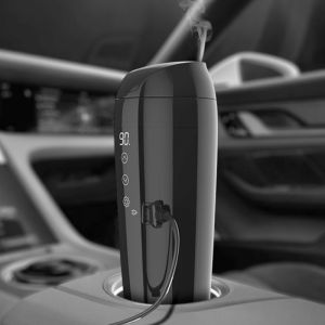 Customized Car Smart Heated Stainless Steel Vacuum Mug Electric Temperature
