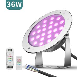 Quality VDE DC24V Waterproof Led Underwater Light IP68 36W RGB for sale