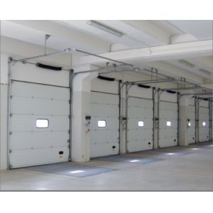 Wind Load Max 55m/S Industrial Sectional Doors Surface Embossing Anti Breaking