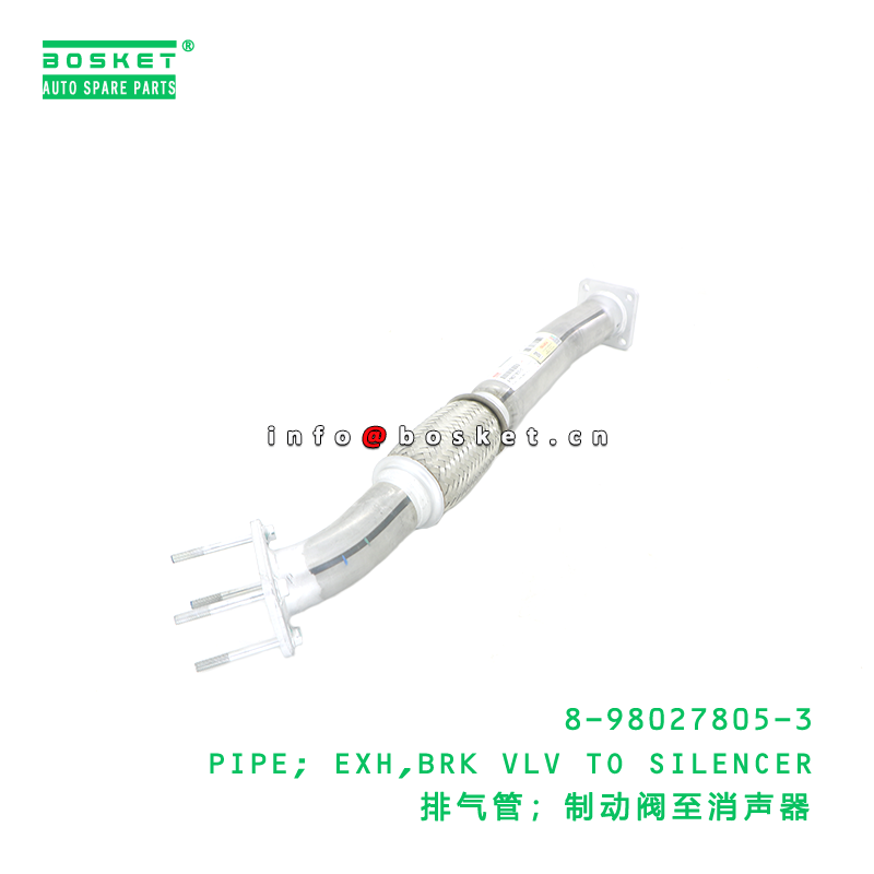 8-98027805-3 Break Valve To Silencer Exhaust Pipe suitable for ISUZU 8980278053