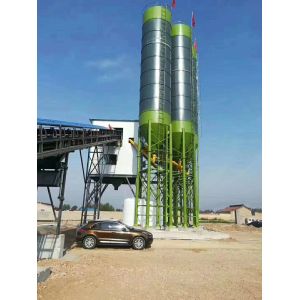 Automatic Control HZS50 Concrete Batching Plant , Electric Cement Mixer Fixed
