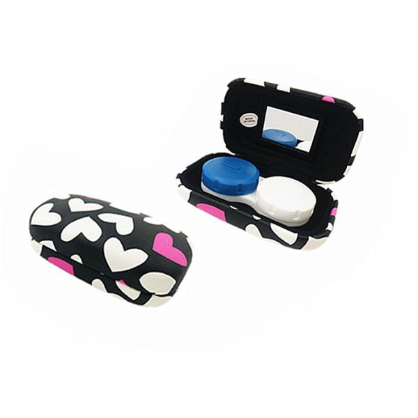 Buy Heart Pattern Iron Contact Lens Travel Case Lovely Suitable For Women / Youth at wholesale prices