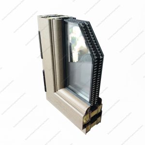 Windproof Composite Aluminium Glass Window 90mm With Nylon Heat Insulation Strip