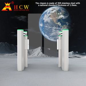HCW Automatic Turnstile Gate with 30-40 Passages/Minute Throughput 10mm