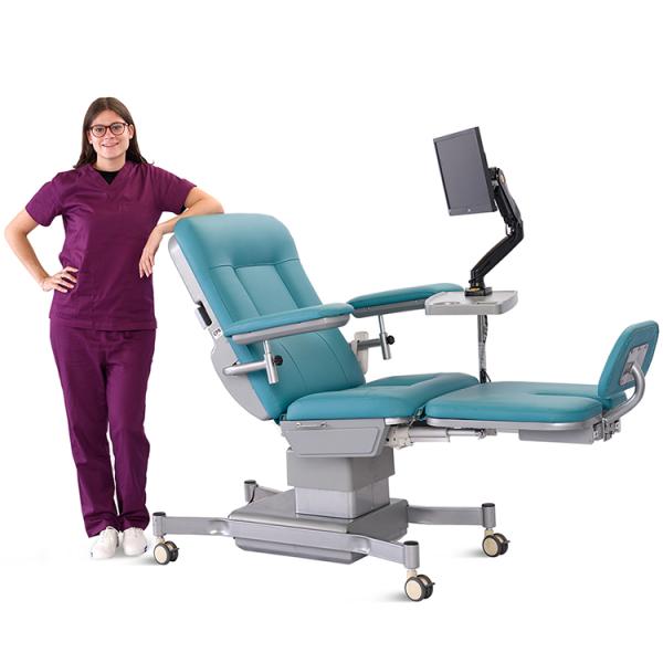 Blood Donation Chair Manufacturer Electric Three Function Dialysis Chair Hospital Patient Medical Recliner Chemotherapy
