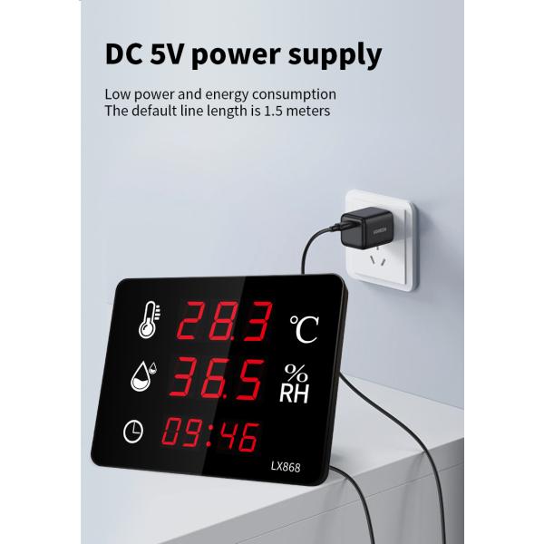 Electronic Temperature and Humidity Meter Household Indoor Industrial High-precision Display Wall Mounted Outdoor Thermometer