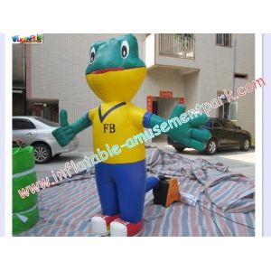 Durable Advertising Inflatables , 0.4mm PVC Tarpaulin Inflatable Frog
