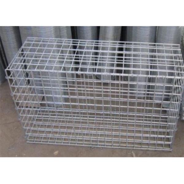 Zinc Coated Welded Wire Gabions Baskets , Stone Filled Wire Cages