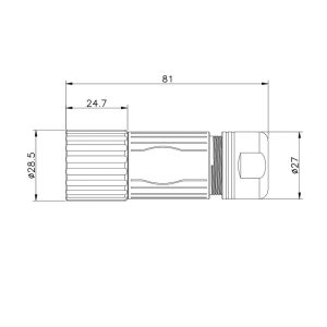 8 Core M23 Connector