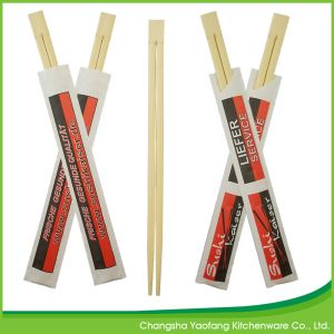 Biodegradable Disposable Bamboo Chopsticks Restaurant Twins 24cm Customized