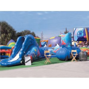 Quality Hot Sale Inflatable Amusement Park, Inflatable Yellow Train Tunnel for sale