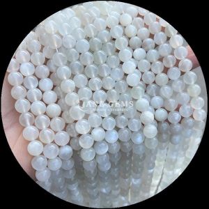 Natural Gemstone With Round Cut Moonstone Fluorite Ocean Jasper Loose Strands