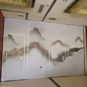 Aluminium Frame Operable Acoustic Movable Walls / Banquet Hall Sliding Folding