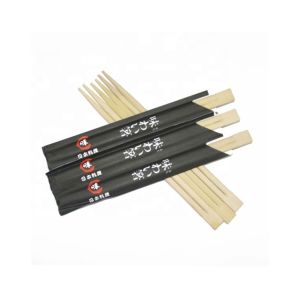 Japanese Sustainable Disposable Bamboo Chopsticks With Paper Sleeve