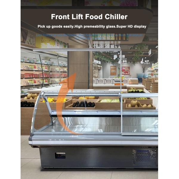 Inside Stainless Steel Delicatessen Deli Display Chiller For Shop Fan Cooling