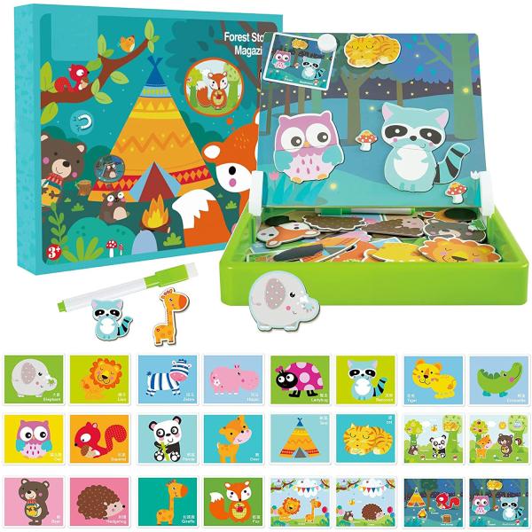 Buy Forest Animal Jigsaw Puzzles Magnetic Puzzles For Preschooler For Kids Ages 4-8 60pcs at wholesale prices