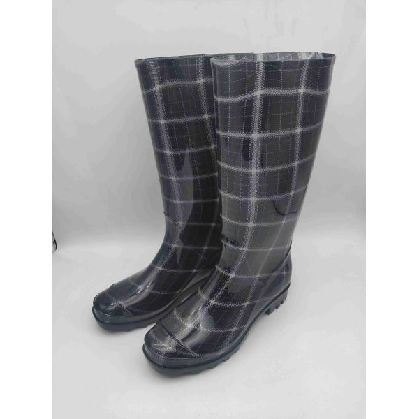 Customized Female Rain Boots Non Slip Sole Womens Tall Gumboots Waterproof