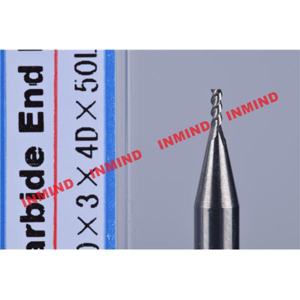 Carbide / Aluminum End Mill with HRC50 Hardness 45 Degree Helix Angle