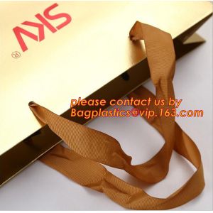 white craft paper rope handle paper shopping bags wholesale, high quality retail