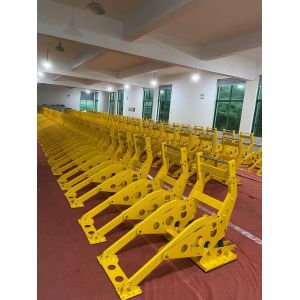 Yellow LED Arrow Bottom Rubber Anti Ram Barrier Removable